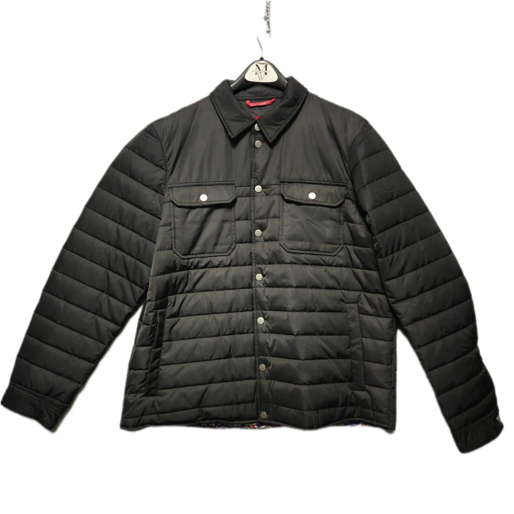 Robert Graham Black‎ Quilted Puffer Jacket Mens XL Space UFO Printed Lining NEW